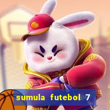 sumula futebol 7 society excel